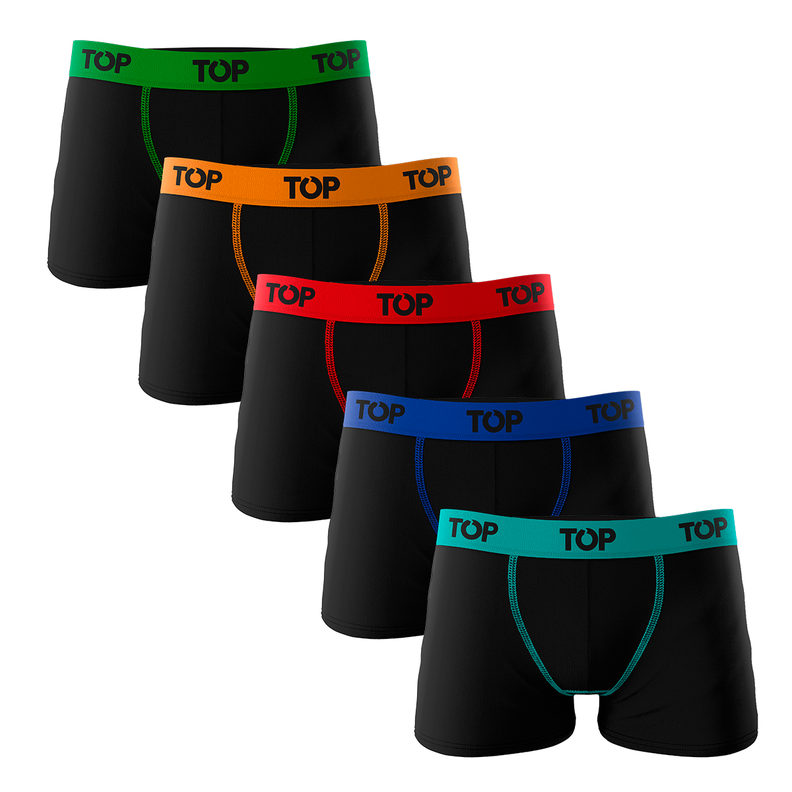 Bóxer Niño Algodón Color Pack 5 C8 Top-0