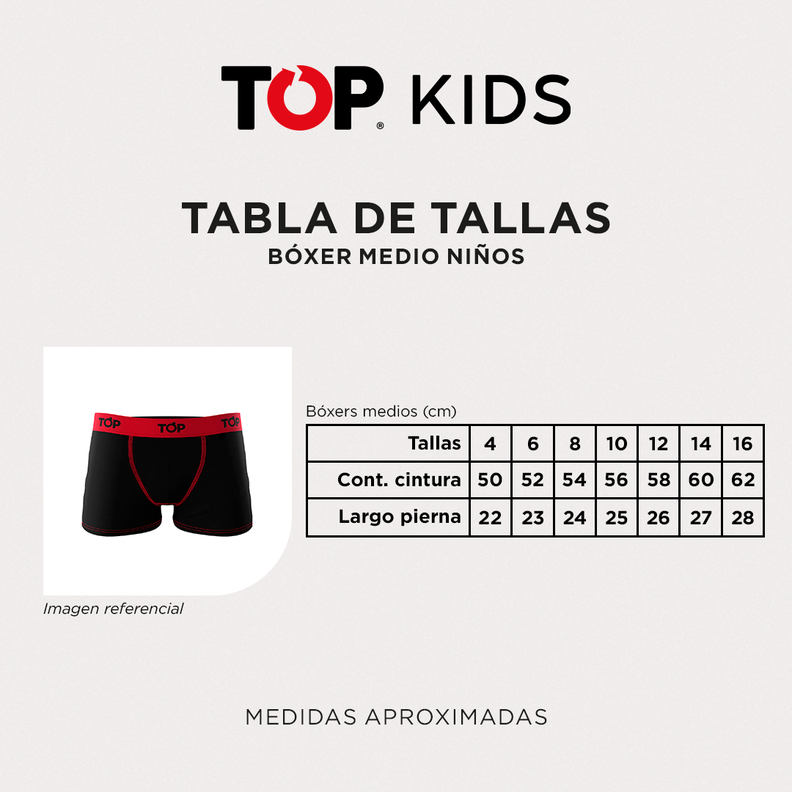 Bóxer Niño Algodón Color Pack 5 C8 Top-6