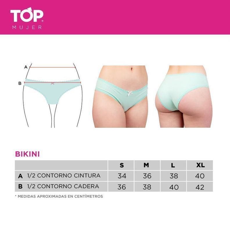 Calzón Bikini Algodón Pack 3 C5 Top-5