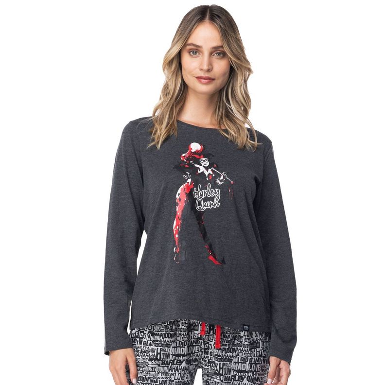 Pijama Largo Algodón Mujer Invierno DC C1 Top-1