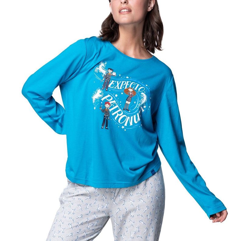 Pijama Largo Mujer Algodón Invierno Harry Potter C1 TOP-2