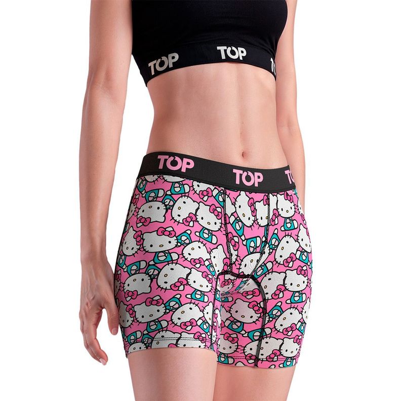 Bóxer Medio MUJER Algodón Pack 3 Hello Kitty C1 TOP-4