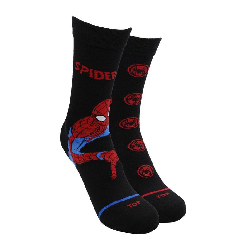 Calcetines Largos Niño Algodón Marvel Spider Man Pack 2 C1 TOP-0