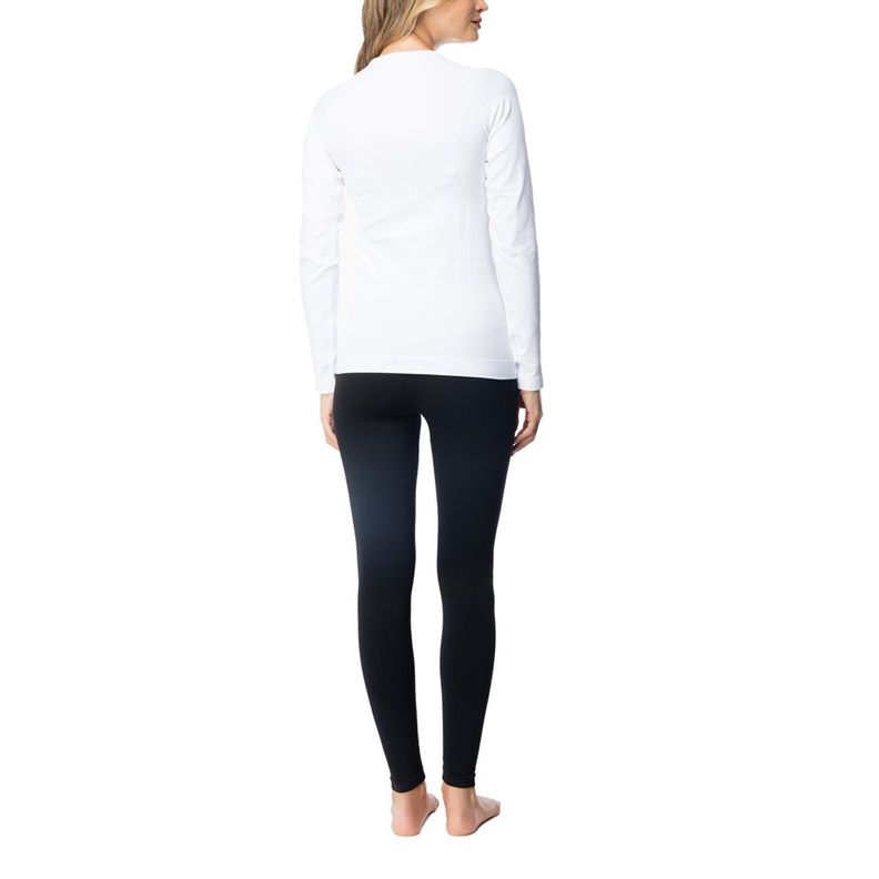 Camiseta Mujer Deportiva Primera Capa Microfibra Blanca C2 TOP-1