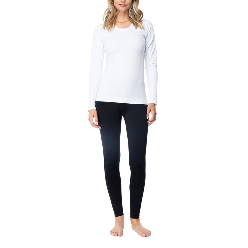 Camiseta Mujer Deportiva Primera Capa Microfibra Blanca C2 TOP-2