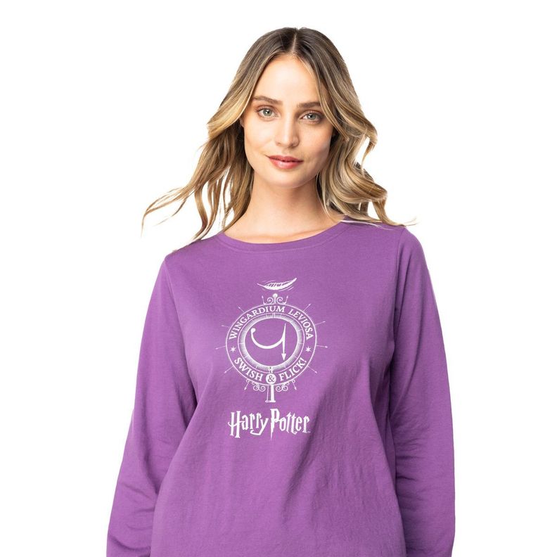 Pijama Largo Algodón Mujer Invierno Harry Potter C2 TOP-0