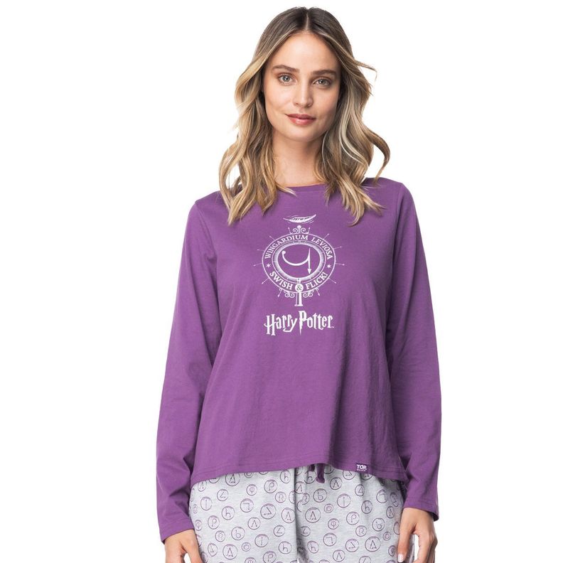 Pijama Largo Algodón Mujer Invierno Harry Potter C2 TOP-1
