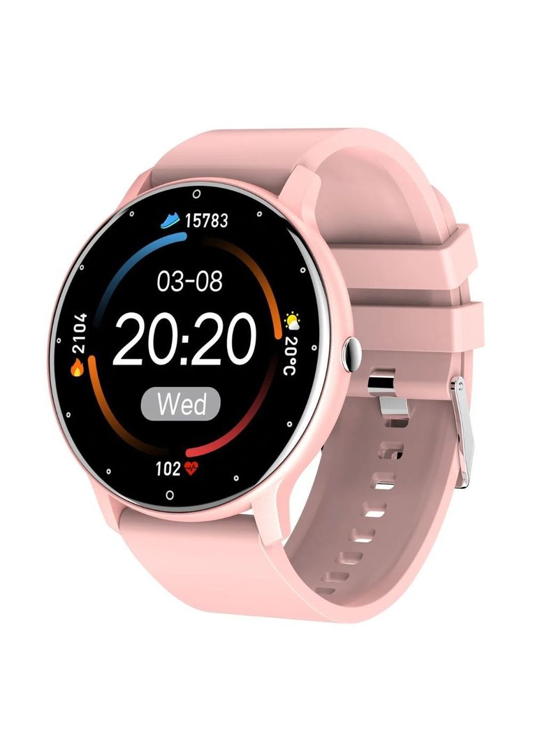 Reloj inteligente para mujer Smartwatch deportivo fitness Foxysmart Zl02 Pro - Rosado-0