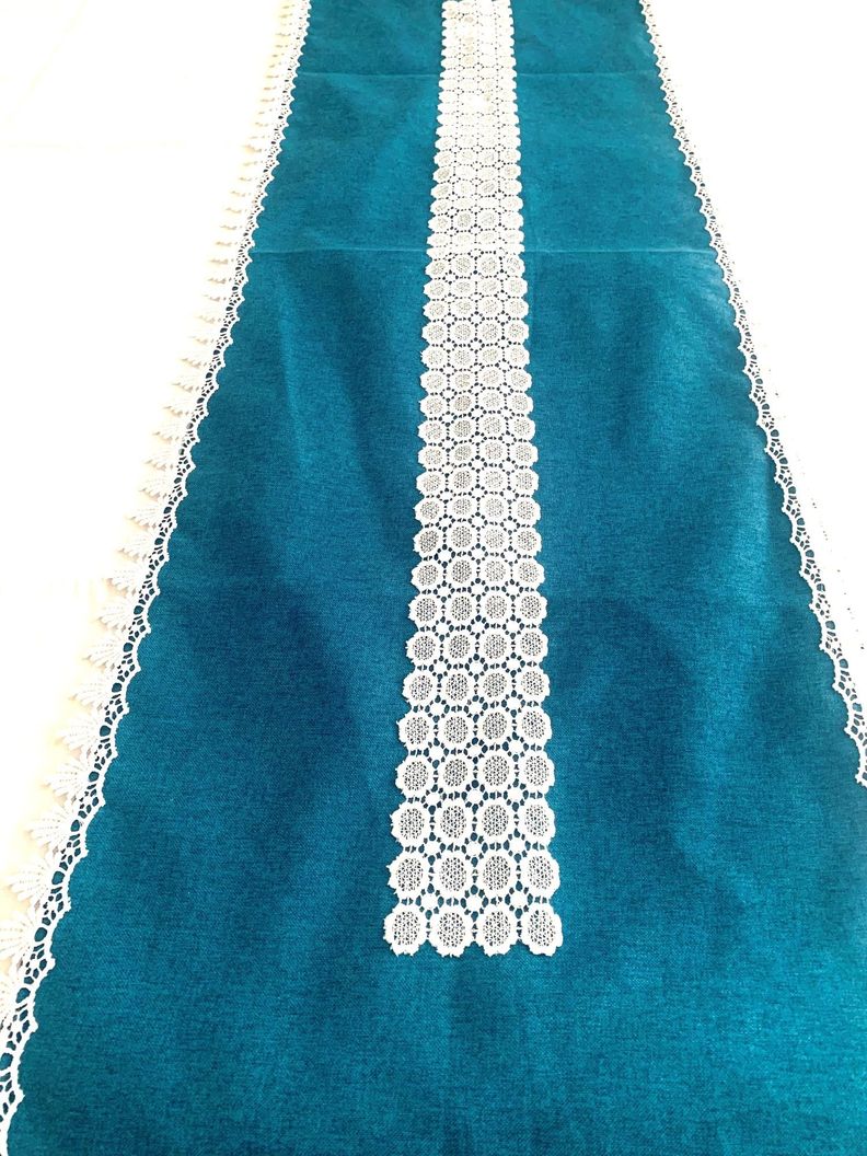 camino de mesa tela antiderrame hecho a mano diseño exclusivo