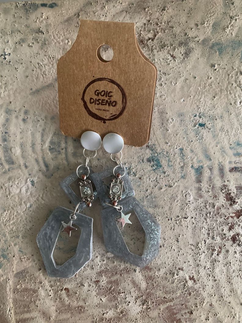aros largos de resina diseño exclusivo
