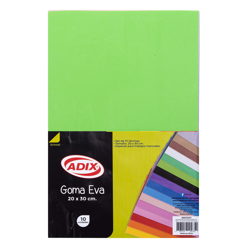 Goma Eva 20x30cm 10u Surtido-0