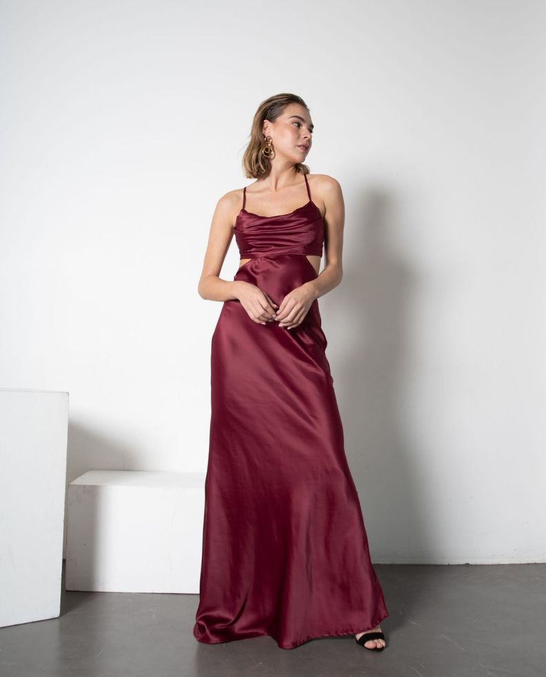 Vestido De Fiesta Largo Carol Burdeo