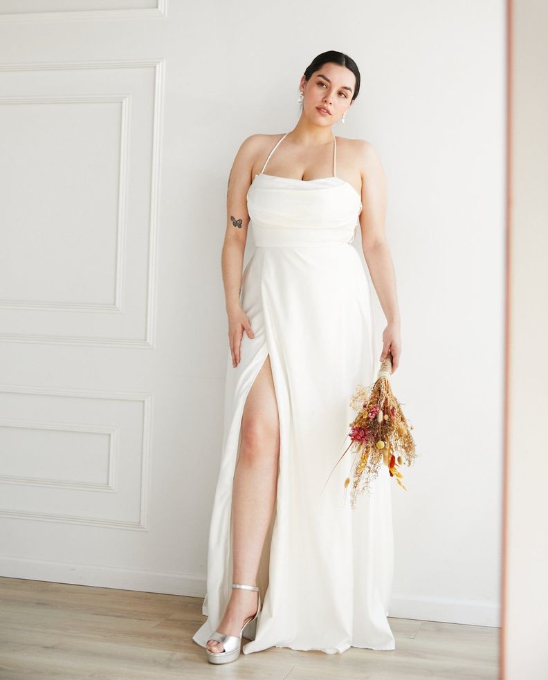 Vestido Largo de Novia Camila Ivory Blanco XS