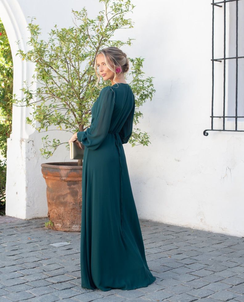 vestido largo jacinta verde -3