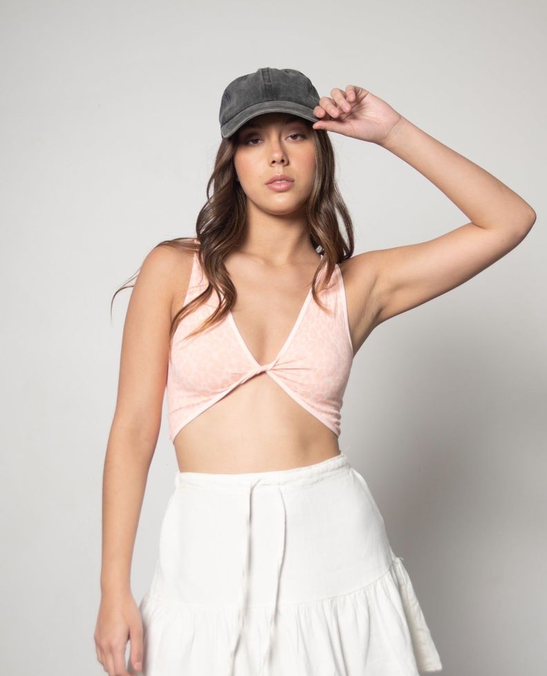 Brami Nudo Leopardo Pink Sand Talla única-0