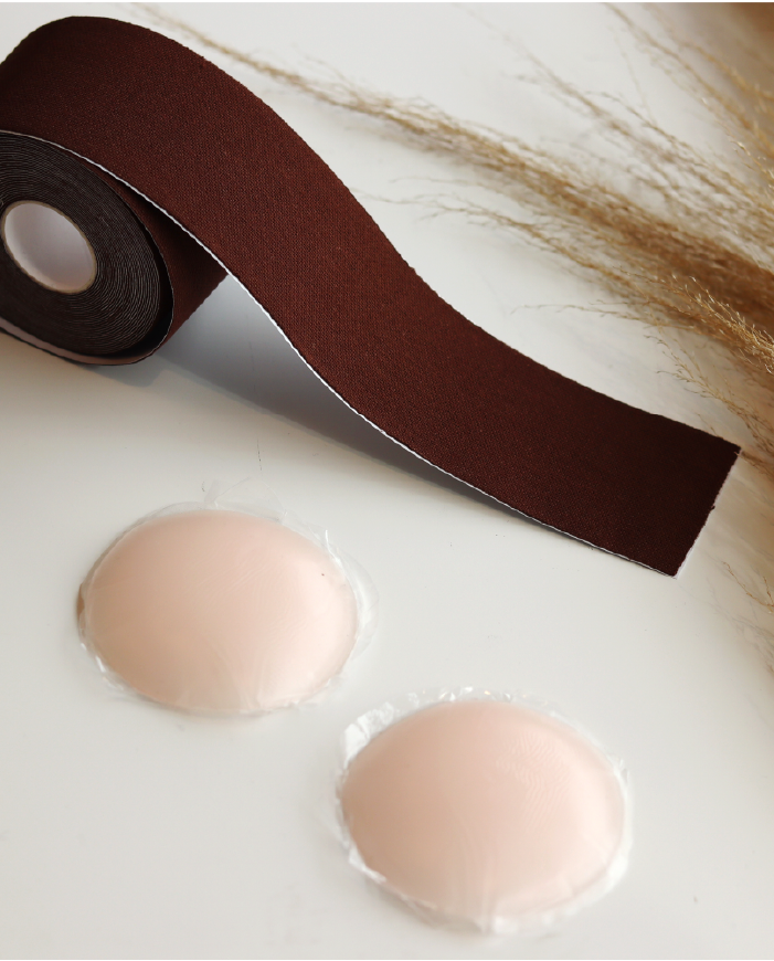 PACK LENCERIA BASICO BOOB TAPE CAFE