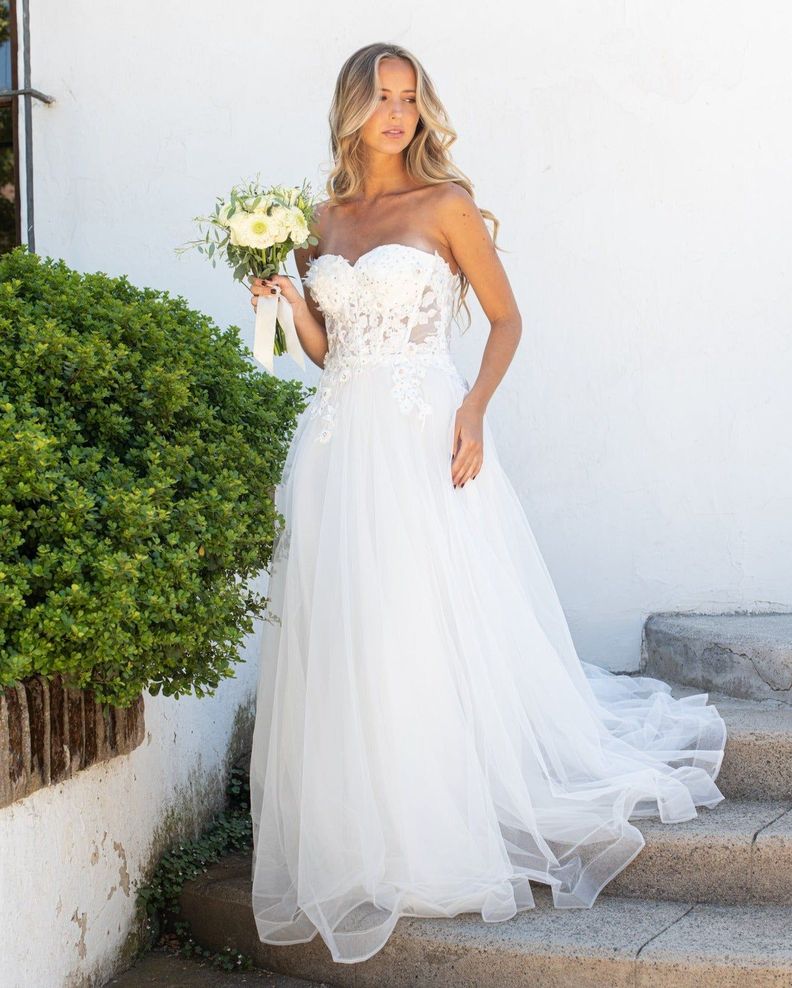 Vestido Largo de Novia Carmina Blanco-2