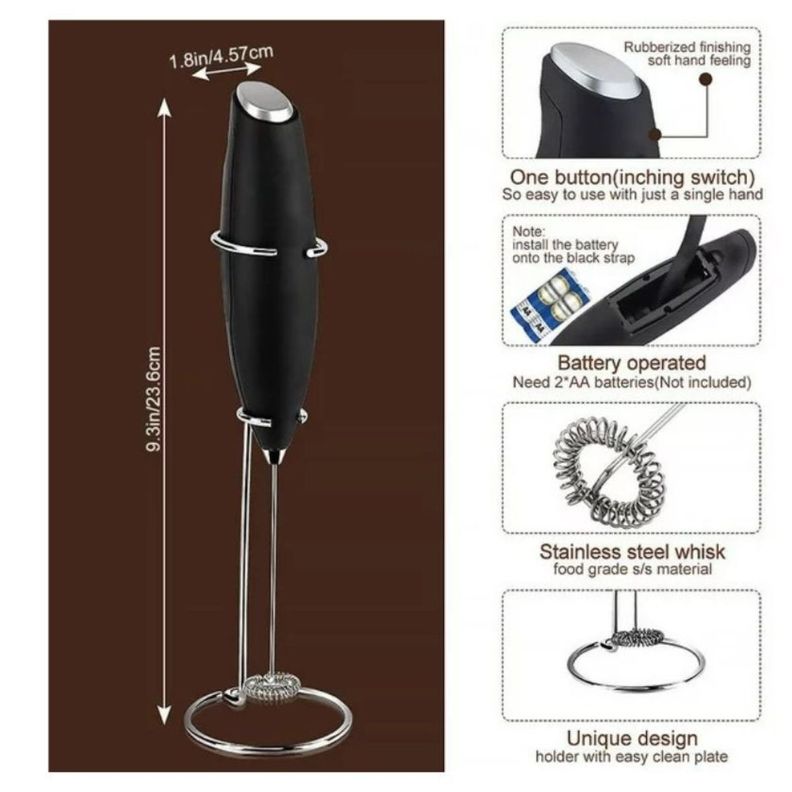 Batidor Espumador Leche Electrico Cafe Mezclador Manual Na68-5