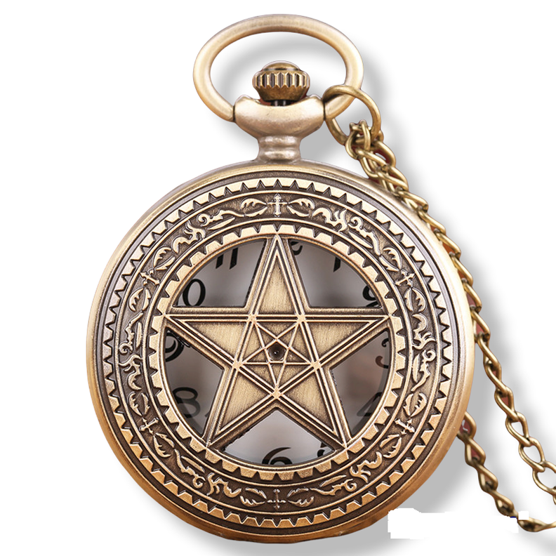 Reloj Bolsillo Retro Five Star Pentagrama Am20-1