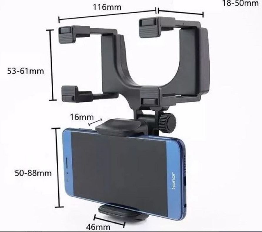 SOPORTE CELULAR AUTO PARA RETROVISOR PORTA TELÉFONO AA49-1