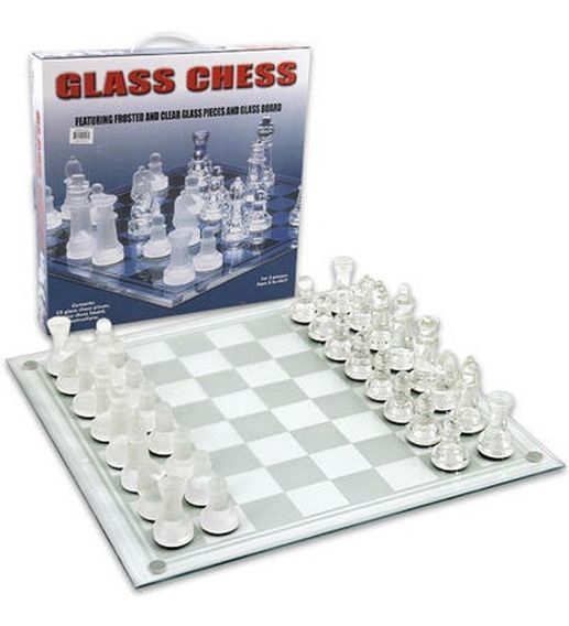 Ajedrez  Juego Cristal 25X25 Cms Nb82-1
