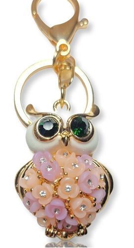 LLAVERO BUHO IN LOVE EN CRISTALES Y CERTIFICADO AK76-0