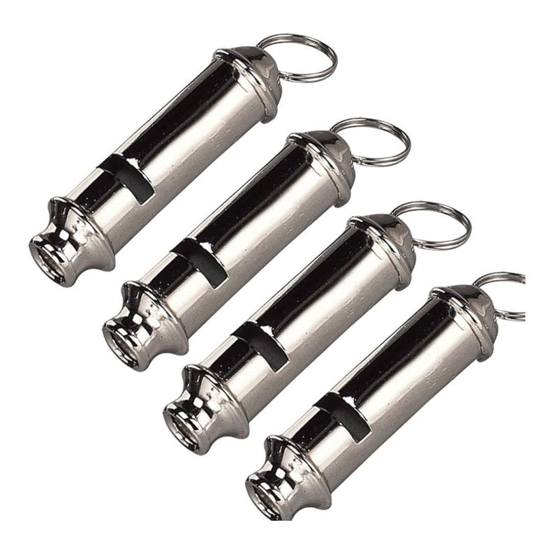 4 SILBATOS EMERGENCIA TUBULAR TIPO SCOUT METALICO POTENTE AGUDO AL25-1