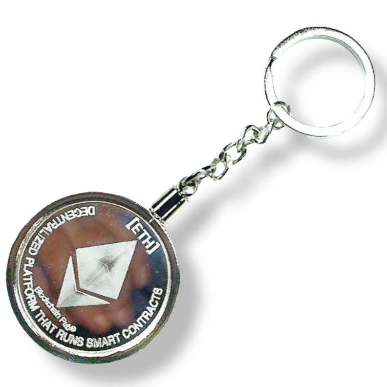 LLAVERO ETHEREUM EXCLUSIVO ALTA CALIDAD DE LUJO. AJ99 Dorado