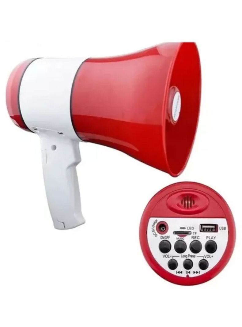 Megafono Inalambrico Portatil 35 watss marchas mitin venta ambulante Graba voz Aa19-0