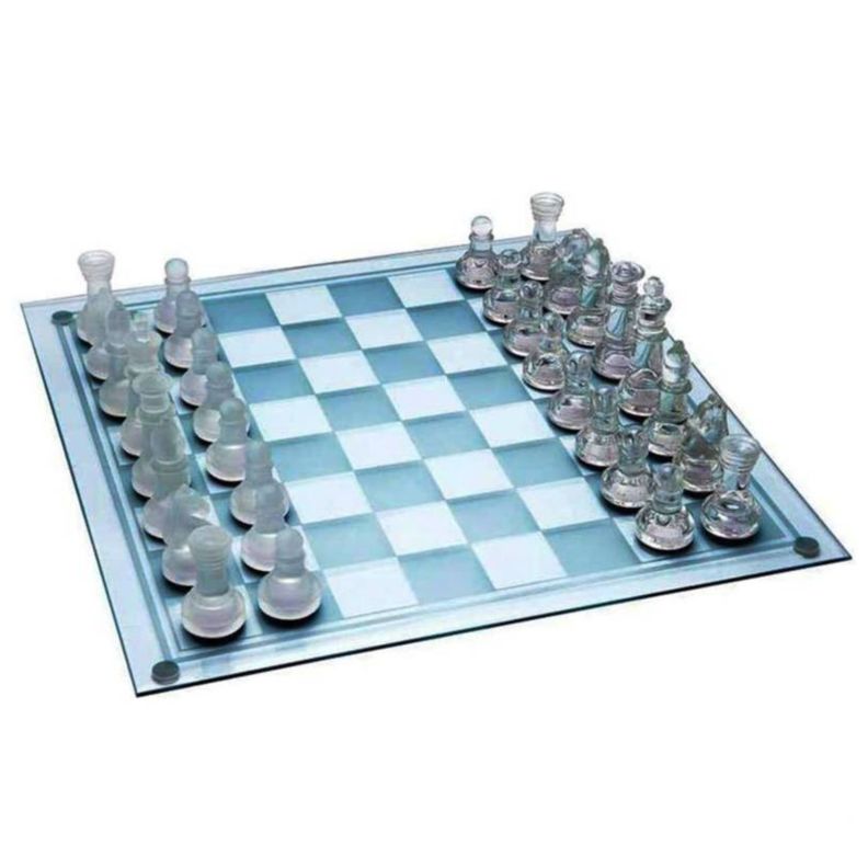 Ajedrez Cristal Grande 35X35 Cms Nuevo mx02-0