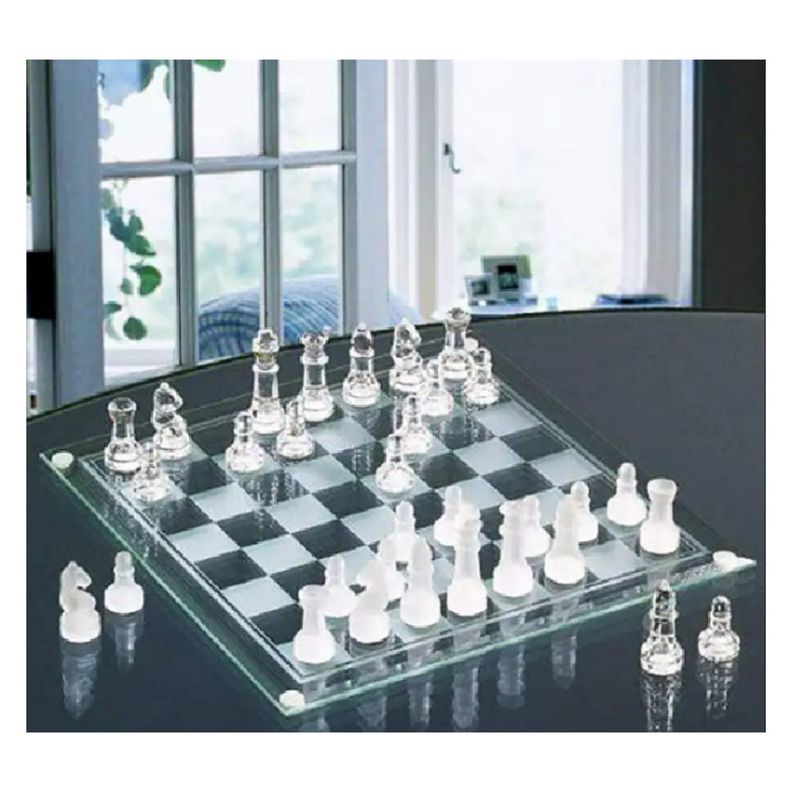 Ajedrez Cristal Grande 35X35 Cms Nuevo mx02-4