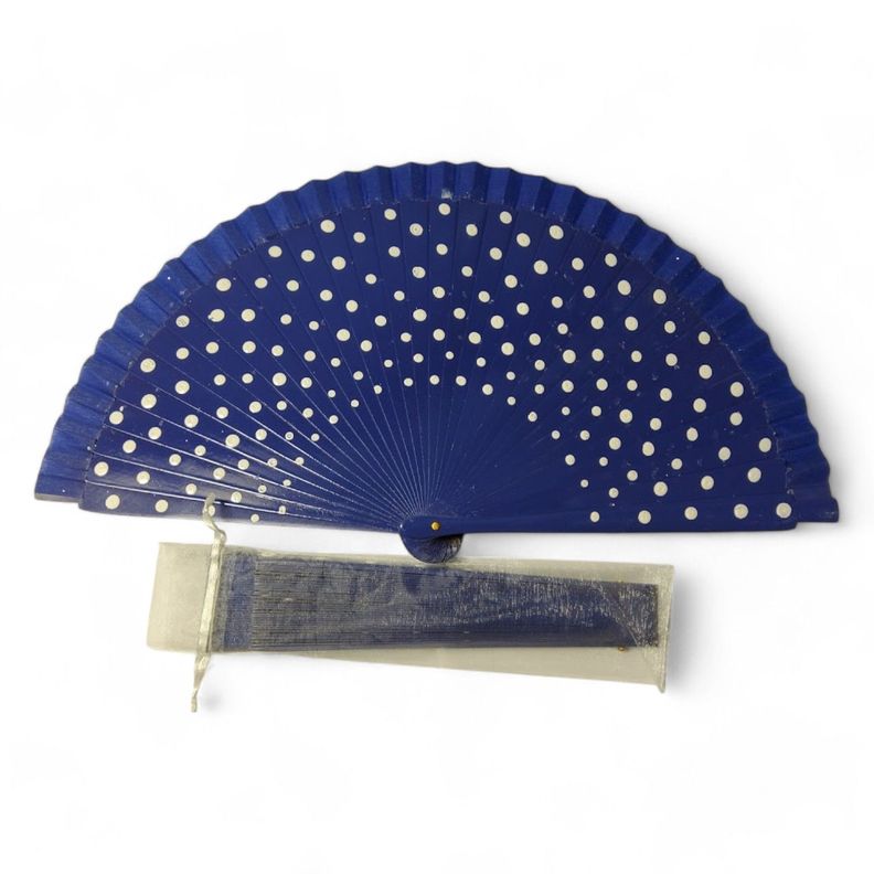 Abanico Madera Blue Lunar White NC08-0
