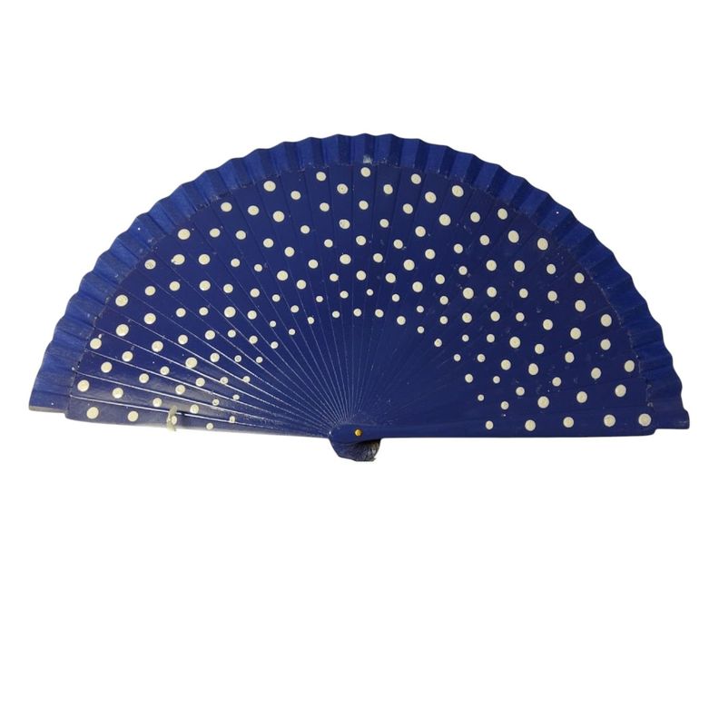 Abanico Madera Blue Lunar White NC08-1