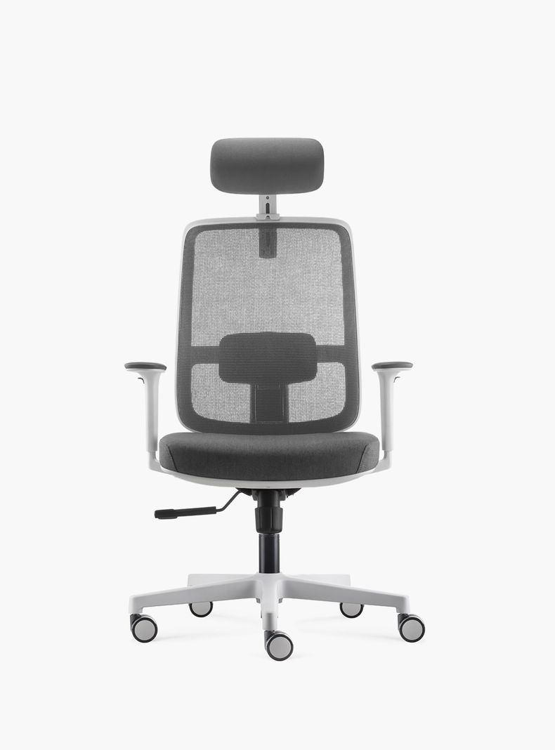 Silla Oficina Lotto con cabecero Gris Claro-0