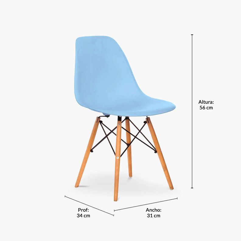 Silla Kids Eames DSW Celeste (Réplica)-4