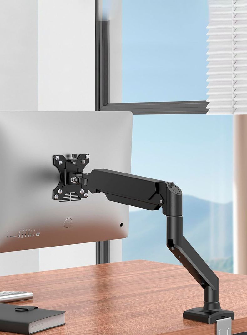 Soporte Monitor Escritorio Simple Negro-2