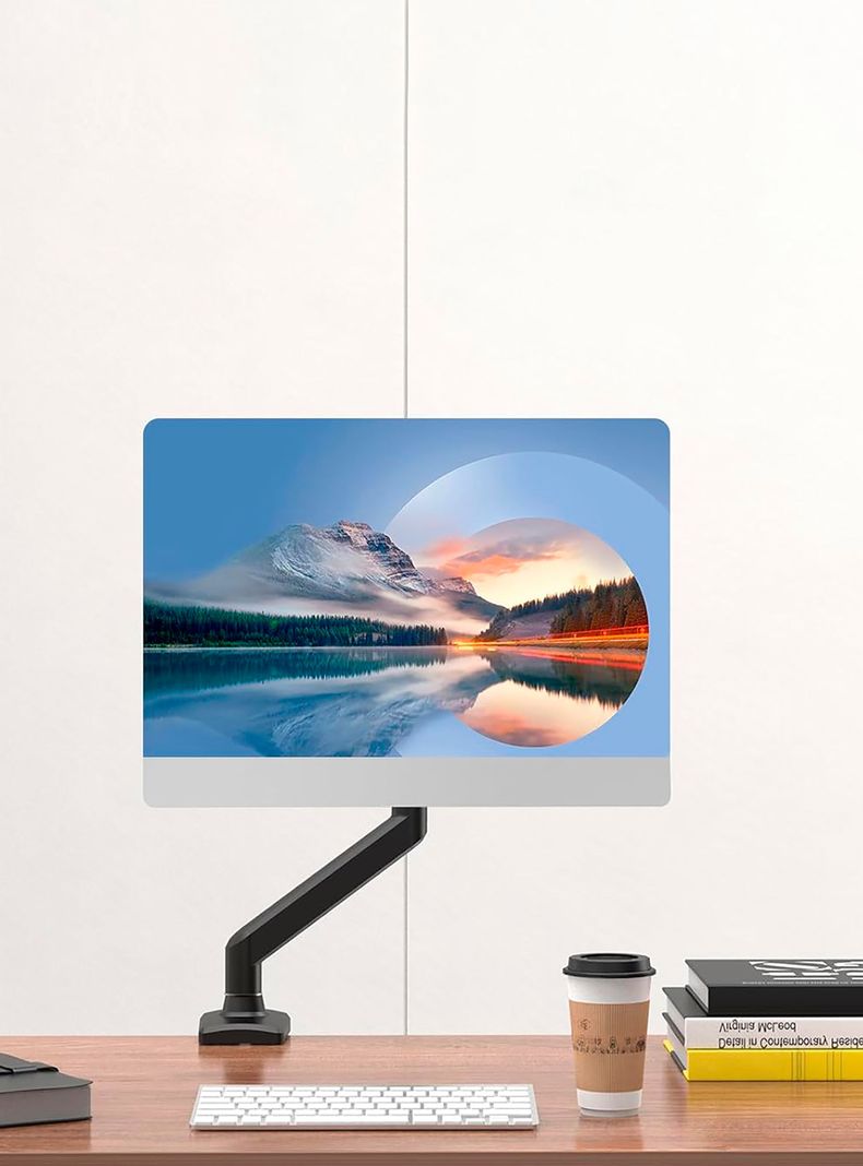 Soporte Monitor Escritorio Simple Negro-3