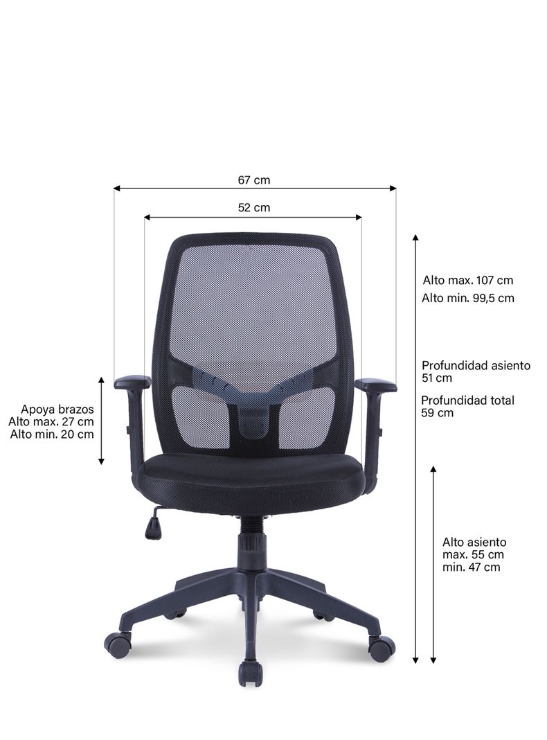 Silla Oficina Task Negro-4