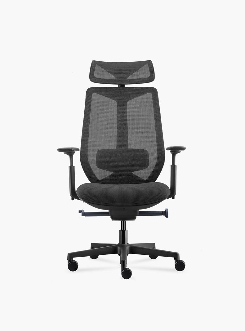 Silla Oficina Eve con cabecero Negro-0