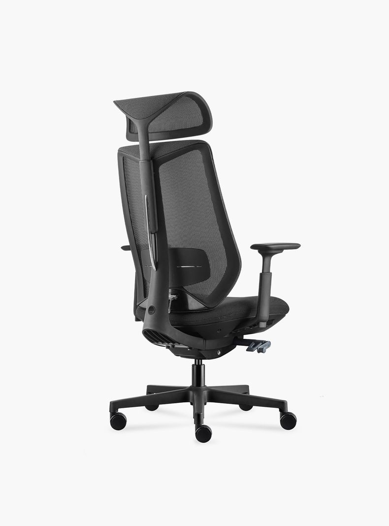 Silla Oficina Eve con cabecero Negro-3