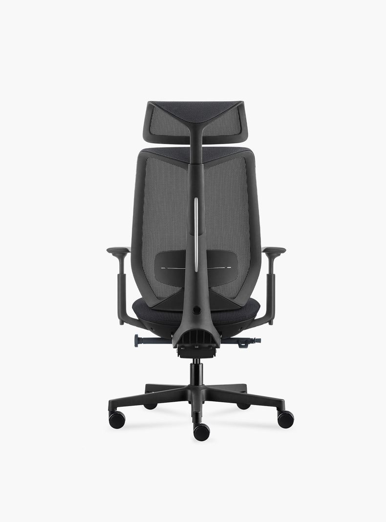Silla Oficina Eve con cabecero Negro-5