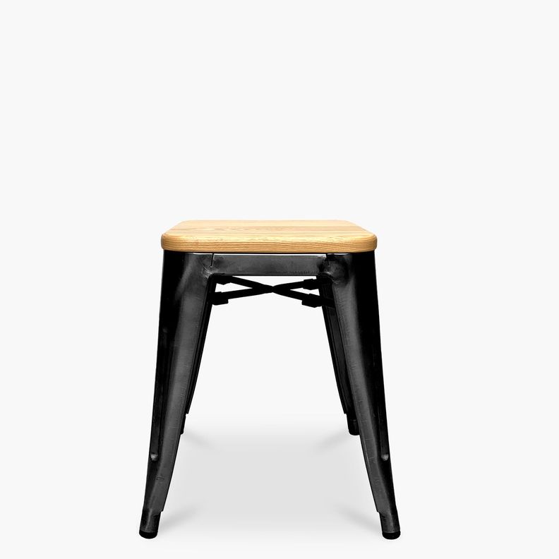 Piso Tolix Asiento Madera Negro-1