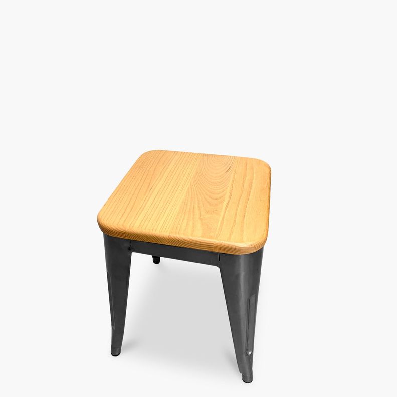 Piso Tolix Asiento Madera Negro-8