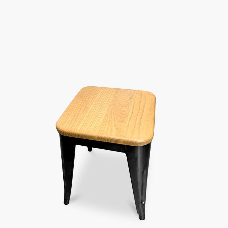 Piso Tolix Asiento Madera Negro-9