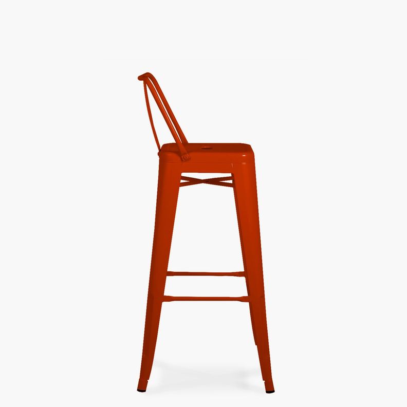 Taburete Alto 77 Tolix c/resp Rojo-2