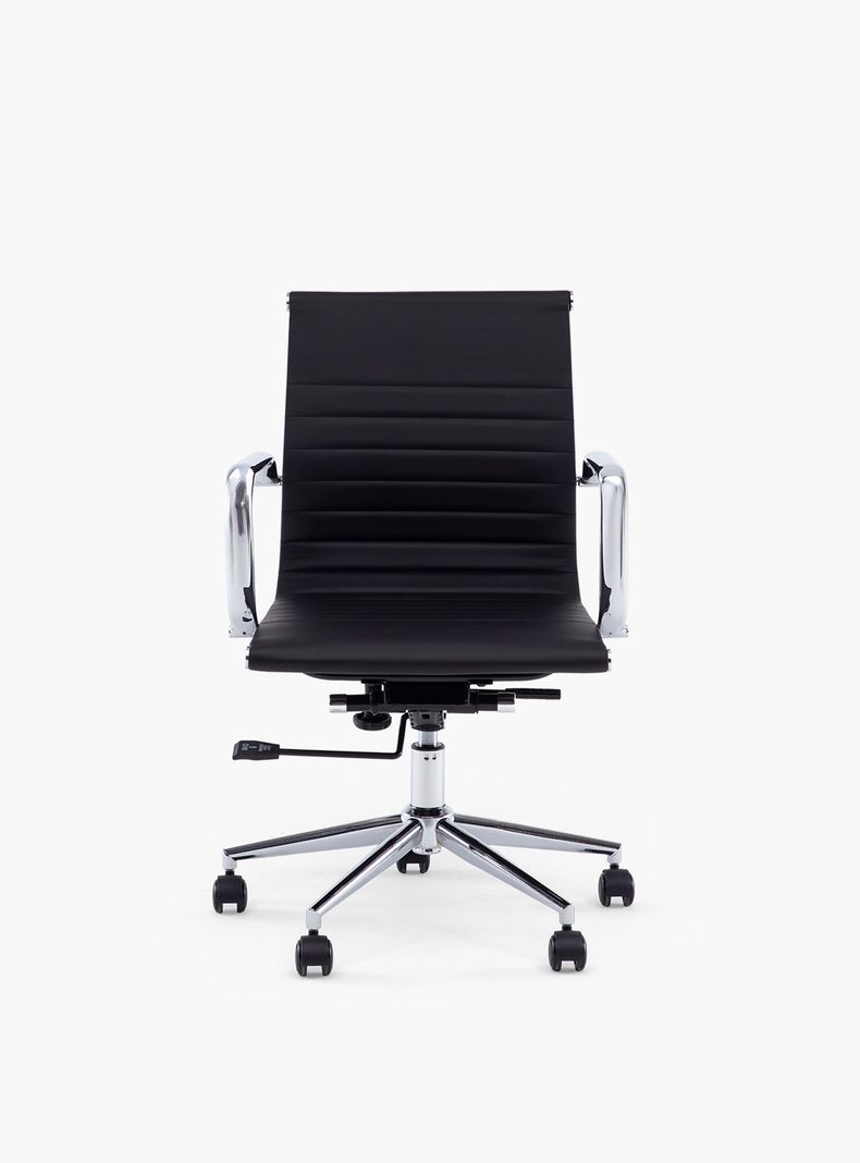 Silla oficina Bishop Media Negro