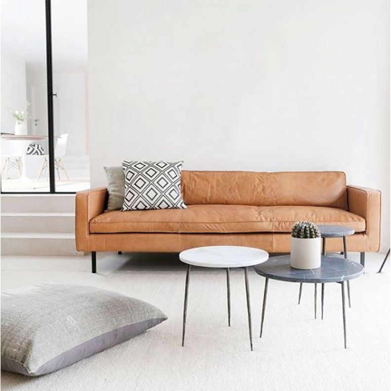 Sofa 3C Sinatra Cuero Cognac-1