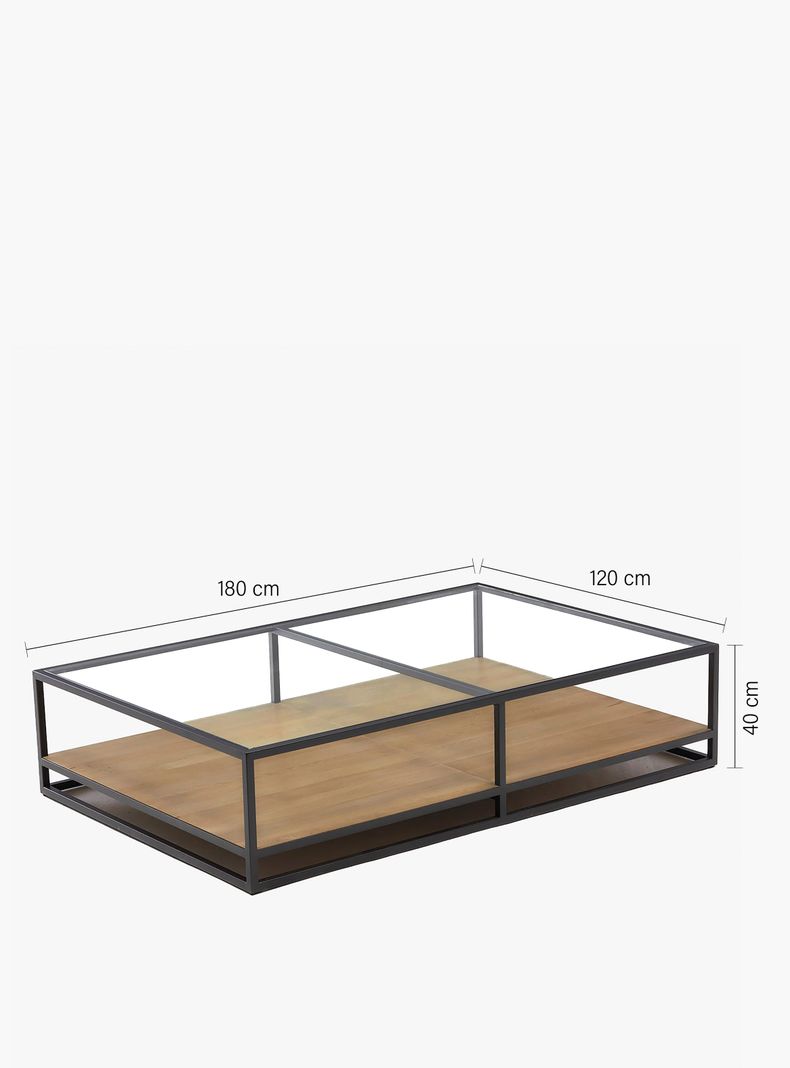Mesa de Centro Chuck 180 Roble Envejecido-8