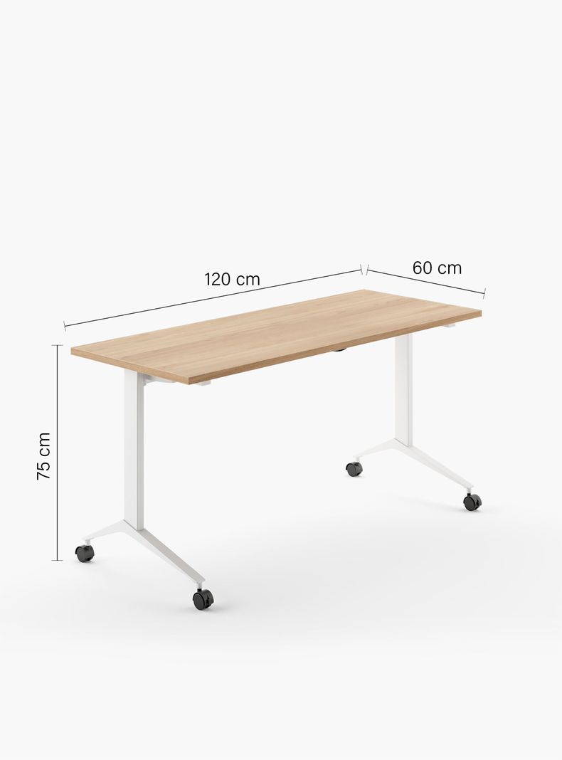 Escritorio Space Plegable 120x60 Natura/Blanco-6