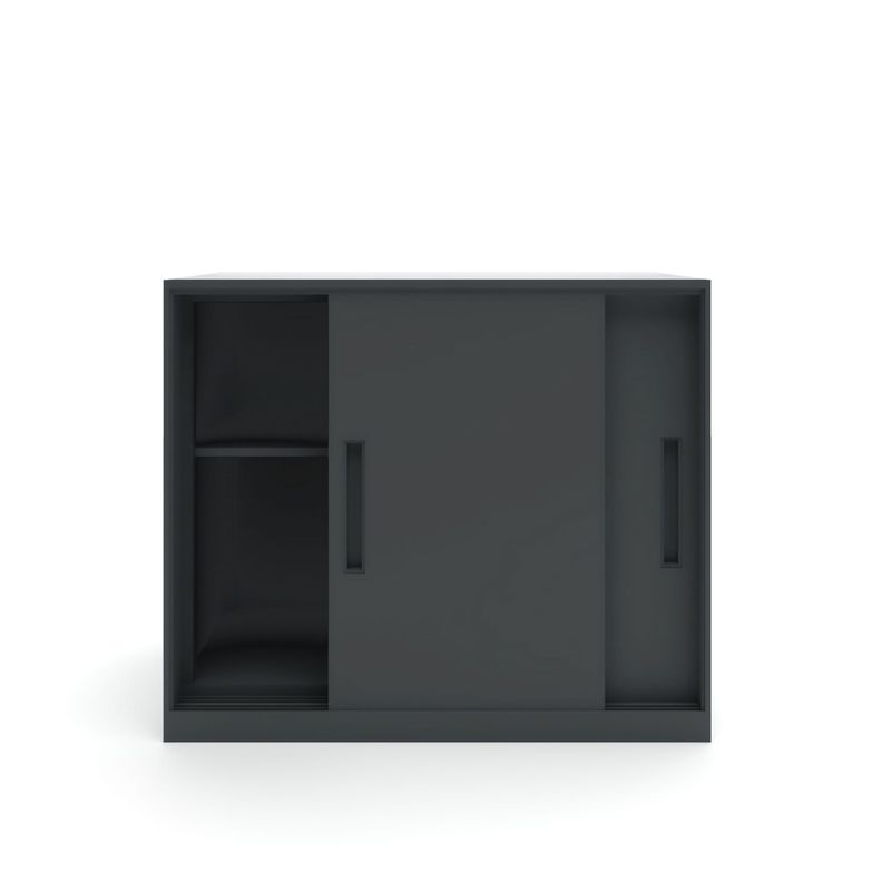 Gabinete Oficina Medio Metálico Con puertas Negro-0